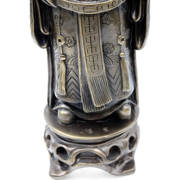 Asian FENG SHUI Bronze Colour Ceramic Figurine 12" Tall Vintage - Picture 9 of 12